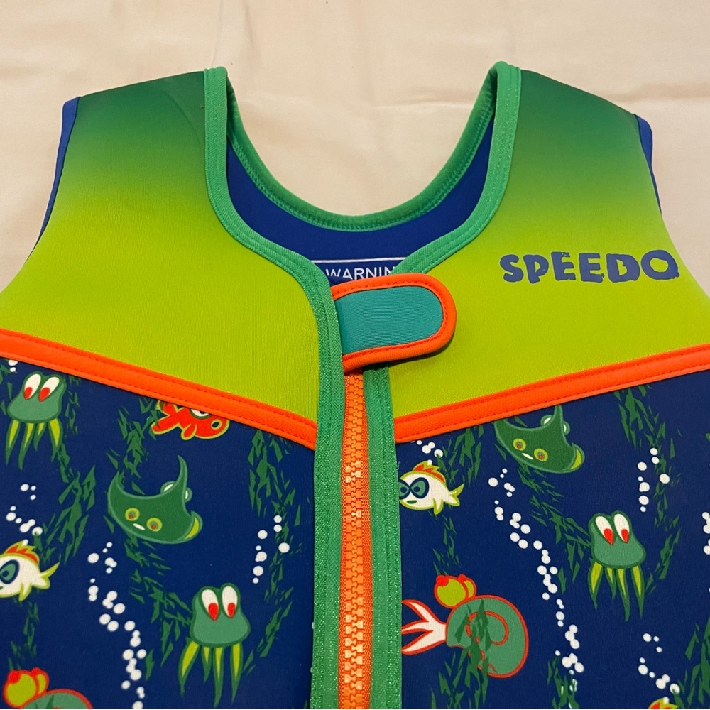 Speedo Kids' Swim Vest Aquatic Blue and Green 4-6 years - Picture 2 of 6
